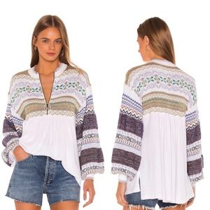 Free People Multicolor Patterned Blouse